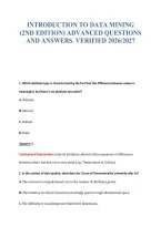 Introduction To Data Mining&NewLine;&lpar;2Nd Edition&rpar; Advanced Questions&NewLine;And Answers&period; Verified 2026&sol;2027