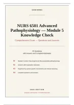NURS 6501 &sol; NURS6501 MODULE 5 KNOWLEDGE CHECK ACTUAL EXAM 2026&sol;2027 &vert; Advanced Pathophysiology &vert; Walden University &vert; Verified Questions & Answers &vert; Pass Guaranteed - A&plus; Graded&NewLine;&NewLine;