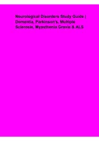 Neurological Disorders Study Guide &ndash; Dementia&comma; Parkinson&rsquo;s&comma; MS & Myasthenia Gravis