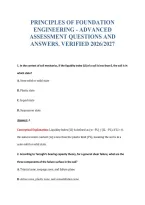 Principles Of Foundation&NewLine;Engineering - Advanced&NewLine;Assessment Questions And&NewLine;Answers&period; Verified 2026&sol;2027