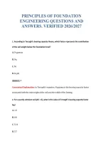 Principles Of Foundation&NewLine;Engineering Questions And&NewLine;Answers&period; Verified 2026&sol;2027