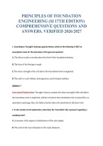 Principles Of Foundation Engineering Exam Bundle Questions With Verified Answers