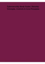 Cybersecurity Study Guide &ndash; Security Concepts&comma; Controls & Core Principles