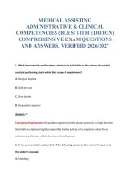 Medical Assisting Exam Bundle Questions With Verified Answers