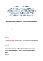 Medical Assisting&NewLine;Administrative & Clinical&NewLine;Competencies Comprehensive&NewLine;Test Bank Questions And&NewLine;Answers&period; Verified 2026&sol;2027