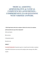 Medical Assisting Exam Bundle Questions With Verified Answers