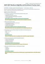 AHIP 2027 Medicare Eligibility & Enrollment Practice Exam&colon; 85 Questions &lpar;PDF&rpar; &vert; America's Health Insurance Plans