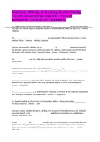 Medical Billing & Coding Exam Study Guide Questions and All Correct Answers 2026-2027 Updated&period;