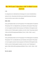 Bio 340 Exam 2 Questions with Verified Correct &NewLine;Answers
