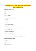 BIO 340 Study Guide Questions with Verified &NewLine;Correct Answers