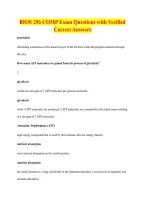 BIOS 256 COMP Exam Questions with Verified &NewLine;Correct Answers