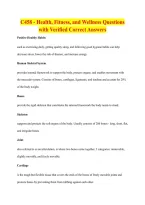 C458 - Health&comma; Fitness&comma; and Wellness Questions &NewLine;with Verified Correct Answers