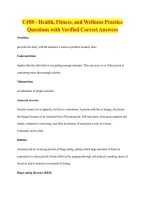 C458 - Health&comma; Fitness&comma; and Wellness Practice &NewLine;Questions with Verified Correct Answers 