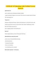 COMSAE 115 Questions with Verified Correct &NewLine;Answers 