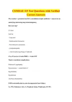 COMSAE 115 Test Questions with Verified &NewLine;Correct Answers