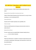 ICS 100 Test 1 Questions with Verified Correct &NewLine;Answers 