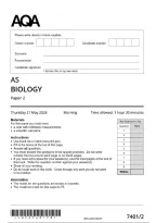 AQA AS Biology 7401&sol;2 Paper 2 &ndash; Question Paper & Mark Scheme Merged June 2026