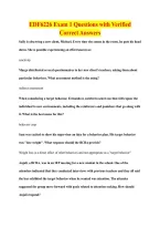 EDF6226 Exam 1 Questions with Verified &NewLine;Correct Answers
