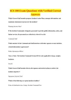 ICS 100 Exam Questions with Verified Correct &NewLine;Answers 