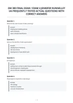 Om 300 Final Exam &sol; Exam 4 Jennifer Nunnelley&NewLine;Ua Frequently Tested Actual Questions With&NewLine;Correct Answers&NewLine;