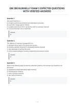 Om 300 Nunnelly Exam 3 Expected Questions&NewLine;With Verified Answers&NewLine;