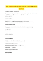 BUNDLE OF ICS 100  QUESTIONS WITH VERIFIED COORRECT ANSWERS