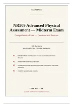 NR509 &sol; NR 509 MIDTERM EXAM BUNDLE ACTUAL EXAM 2026&sol;2027 &vert; Advanced Physical Assessment &vert; Chamberlain &vert; Verified Questions & Answers &vert; Pass Guaranteed - A&plus; Graded