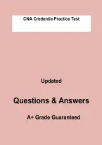 CNA Credentia Practice Test PDF &vert; Exam Questions & Verified Answers &vert; Grade A&plus; &vert; 2026&sol;2027