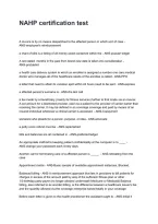 NAHP certification test 2027&sol;2028 &ndash; Complete Exam  with Verified Questions and Answers