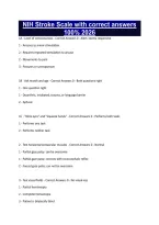 NIH Stroke Scale with correct answers 100&percnt; 2026
