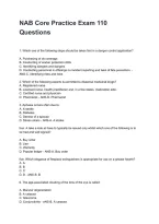 NAB Core Practice Exam 110 Questions 2027&sol;2028 &ndash; Complete Exam  with Verified Questions and Answers&NewLine;