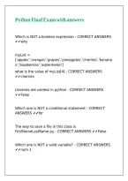 Python Final Exam with answers