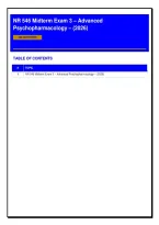 NR 546 Midterm Exam 3 &ndash; Advanced Psychopharmacology &lpar;2026&rpar; &vert; Original Practice Questions & Answers &vert; Exam Prep