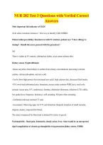 NUR 282 Test 3 Questions with Verifed Correct &NewLine;Answers 