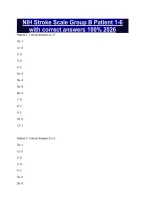 NIH Stroke Scale Group B Patient 1-6 with correct answers 100&percnt; 2026