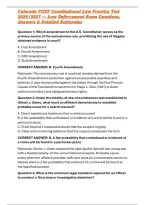 Colorado POST Constitutional Law Practice Test 2026&sol;2027 &mdash; Law Enforcement Exam Questions&comma; Answers & Detailed Rationales