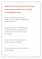 RNRF DCF Exam Prep Material Newest 2027 Complete &NewLine;Questions And Correct Detailed Answers &lpar;Verified &NewLine;Answers&rpar;&vert;Brand New Version&excl;  