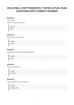 Volleyball Unit Frequently Tested Actual Exam&NewLine;Questions With Correct Answers