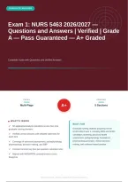 NURS 5463 Exam 1 Exam 2026&sol;2027 &ndash; Questions and Answers Clinical Documentation Diagnostic Reasoning &vert; Complete Verified Answers &vert; Detailed Rationales &ndash; Pass Guaranteed &ndash; A&plus; Graded
