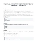 Volleyball Officiating Questions With Verified&NewLine;Answers Latest Update&NewLine;