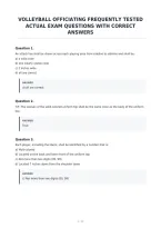 Volleyball Officiating Frequently Tested&NewLine;Actual Exam Questions With Correct&NewLine;Answe