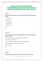 Ardms Vascular Technology &NewLine;&vert;Comprehensive Questions And Verified &NewLine;Answers &vert; Brand New 2026&ndash;2027 Update