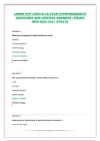ARDMS RVT VASCULAR EXAM PACKAGE &vert;COMPREHENSIVE QUESTIONS AND VERIFIED ANSWERS &vert; BRAND NEW 2026&ndash;2027 UPDATE 