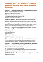 Maternity HESI 1 & 2 2026&sol;2027 &mdash; Practice Questions&comma; Answers&comma; Mock Exams & Detailed Rationales