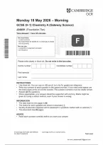 OCR GCSE Chemistry A J248 June 2026 Paper 1 Foundation Tier Question Paper &vert; Past Exam Revision and Timed Mock Practice PDF