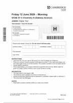 OCR GCSE Chemistry A J248 June 2026 Paper 4 Higher Tier Question Paper &vert; Past Exam Revision and Timed Mock Practice PDF