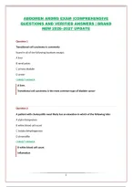 Abdomen Ardms Exam &vert;Comprehensive &NewLine;Questions And Verified Answers &vert; Brand &NewLine;New 2026&ndash;2027 Update