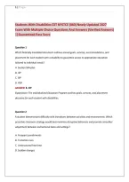 Students With Disabilities CST NYSTCE &lpar;060&rpar; Newly Updated 2027 &NewLine;Exam With Multiple Choice Questions And Answers &lpar;Verified Answers&rpar; &NewLine;&vert;&vert;Guaranteed Pass Score 
