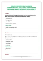Ardms Abdomen Ultrasound &NewLine;&vert;Comprehensive Questions And Verified &NewLine;Answers &vert; Brand New 2026&ndash;2027 Update 