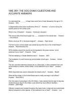 Vme 3001 The Dog Exam 3 Questions And Accurate Answers